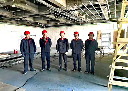 青海發(fā)投堿業(yè)企業(yè)展廳施工進(jìn)行中